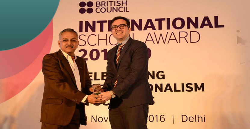 Usha Martin World School Patna receiving the British Council International School Award